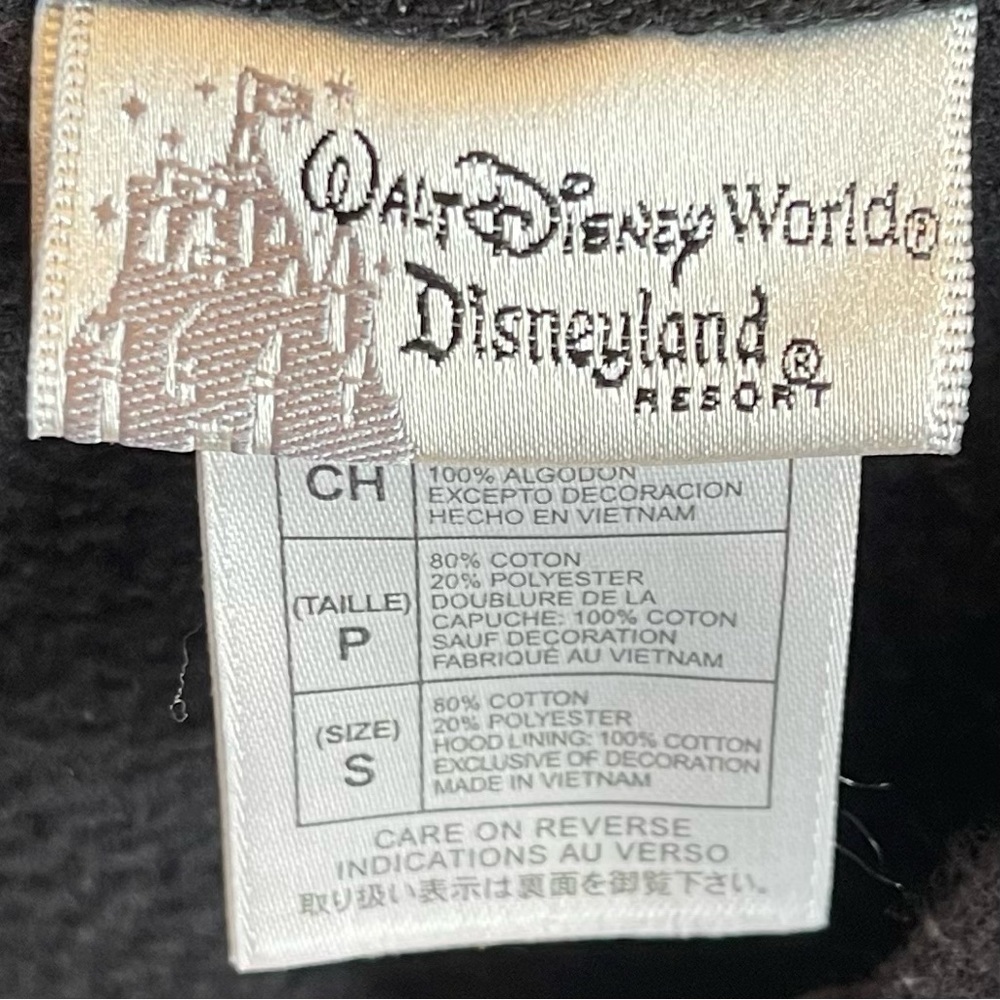U:  Disney Parks Cropped Hoodie Women's S Full Zip Cotton Blend Graphic Print - Picture 3 of 11